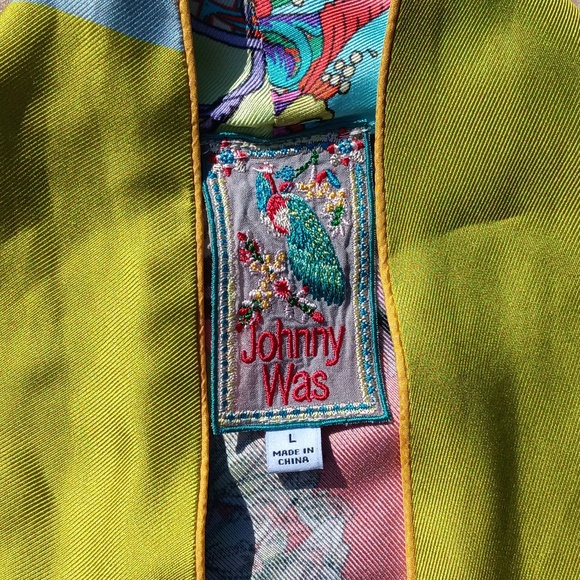 Johnny Was floral geometric kimono size L - Picture 2 of 6